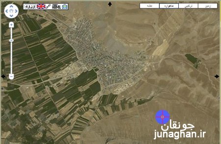 نقشه ماهواره ای شهر جونقان